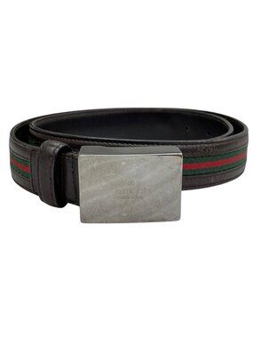 Gucci Sherry Leather Belt Beige Brown